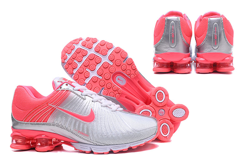 Women Nike AIR Shox White Pink Shoes - Click Image to Close